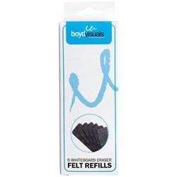 Boyd  Whiteboard Eraser Refill, Pack of 6