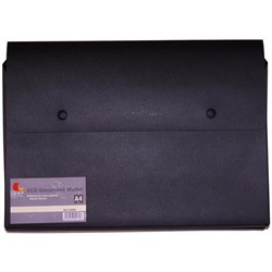 Goldenboy Eco Recycled Document Wallet A4 Black