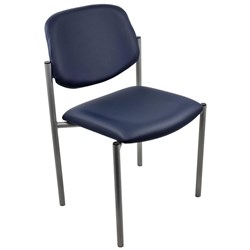 Nomad Visitor Chair Pacifica Vinyl/Navy/Silver
