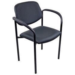 Nomad Visitor Chair With Arms Pacifica Vinyl/Black/Black