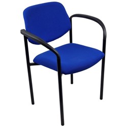 Nomad Visitor Chair With Arms Ranger Fabric/Electric Blue/Black