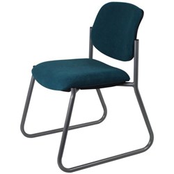 Nomad Visitor Chair Sled Base Ashcroft Fabric/Teal/Silver