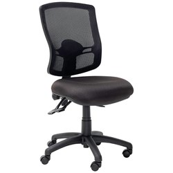 Mondo Java Task Chair 3 Lever Mesh Back Unassembled Black/Black Nylon