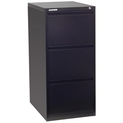Precision Filing Cabinet 3 Drawer Vertical Black Texture
