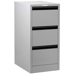 Precision Filing Cabinet 3 Drawer Vertical Silver Grey