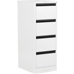 Precision Filing Cabinet 4 Drawer Vertical White Satin
