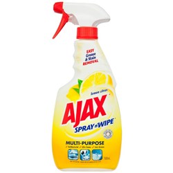 Ajax Multi-Purpose Spray N Wipe Trigger Lemon Citrus 500ml