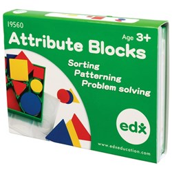 EDX Relational Attribute Blocks Set 60 Pieces
