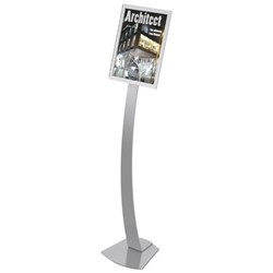 Manhattan Floor Stand Sign & Menu Holder A3 Silver