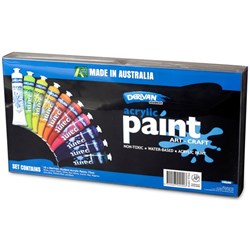 Derivan Student Acrylic Paint 75ml, Pack of 10