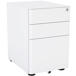 Agile Standard Steel Mobile Pedestal 3 Drawer White