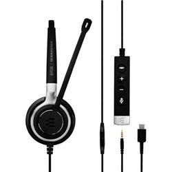EPOS SC 635 USB-C Wired Monaural Headset with 3.5mm Jack for PC & Mobile