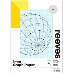 Reeves A4 Graph Pad 70gsm 1mm 40 Sheets