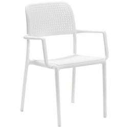 Nardi Bora Bistro Cafe Chair With Arms White