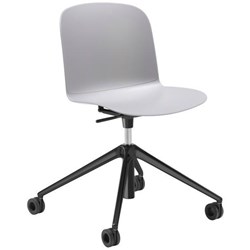 Adapt Visitor Chair 4 Point Swivel Base Grey/Black