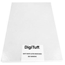 Digituff A4 242gsm Matt White Ultra Removable Self Adhesive Paper, Pack of 100