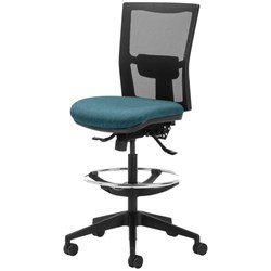 Team Air Highlift Task Chair Mesh Back 2 Lever Footring Keylargo Fabric/Atlantic