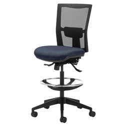 Team Air Highlift Task Chair Mesh Back 2 Lever Footring Keylargo Fabric/Denim