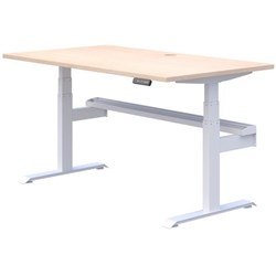 Summit II Plus Electric Single Height Adjustable Desk 1800mm Refined Oak/White