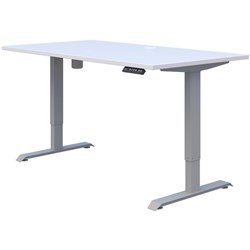 Duo II Electric Height Adjustable Desk 1500x800mm Snowdrift/Silver