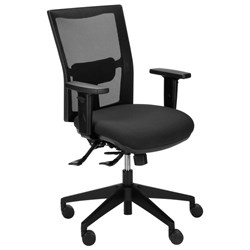 Team Air Task Chair With Arms 3 Lever Mesh Back Seat Slide Black/Nylon