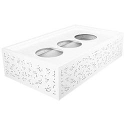 Sylex Tambour Cupboard Planter Box 900mm Matte White