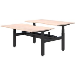 Summit II Plus Electric 2 Pod Height Adjustable Desk 1500mm Refined Oak/Black