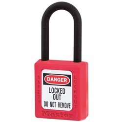 Master Lock Zenex Nylon Safety Padlock 38mm Red
