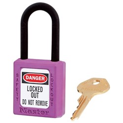 Master Lock Zenex Nylon Safety Padlock 38mm Purple