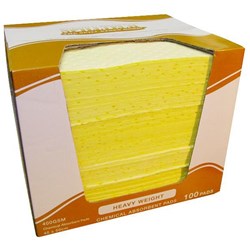 Spilltech Chemical Absorbent Pads 400x500mm 400gsm, Carton of 100