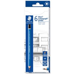 Staedtler Mars Lumograph HB Jumbo Pencil, Box of 6