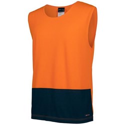 JB's Wear Muscle Hi Vis Safety Singlet 6HMT XL Orange/Navy