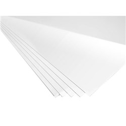 Vaquform High Impact Polystyrene Sheets 0.5mm White, Pack of 40