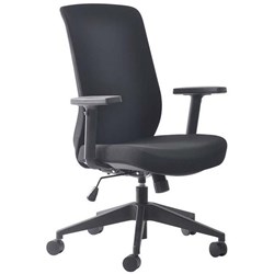 Mondo Gene Office Task Chair With Arms High Back Unassembled Black Fabric