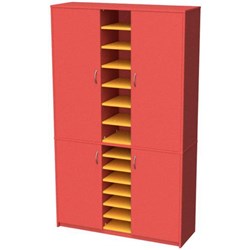 Zealand Teacher's Wall Unit Red/Yellow 1200x400x1200mm