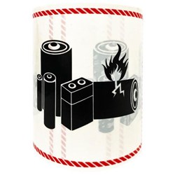 Pomona Dangerous Goods Lithium Battery Ripa Label 125x120mmx50m, Roll of 395