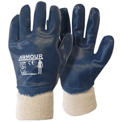 Armour Fully Coated Nitrile Gloves XL Blue, Pair