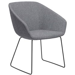 Brek Visitor Chair Sled Base Augustus Grey/Black