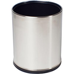 Compass Round Rubbish Bin Stainless Steel 10L