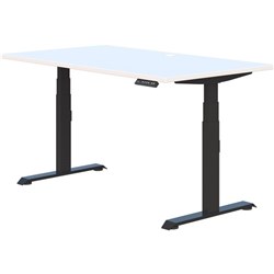Summit II Electric Desk 1500mm Snowdrift/Matt Black