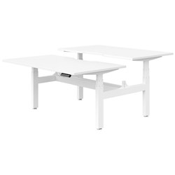Summit II 2 Pod B2B Electric Desk 1500mm Snowdrift/White