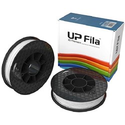 UP Fila ABS 3D Filament Spool 500g Matte White, Box of 2 Rolls