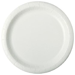 Huhtamaki Dinner Paper Plate 230mm White, Pack of 50