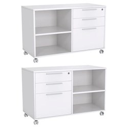 Cubit Mobile Caddy 3 Drawer White 993mm