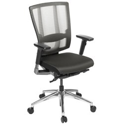 Cloud Ergonomic Office Chair With Arms Mesh Back Polyester Fabric Charcoal/Polished Aluminium