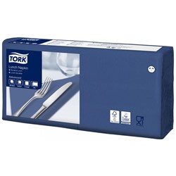 Tork Edge Emboss Lunch Napkins 2 Ply Dark Blue, Pack of 200