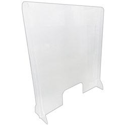 Boyd Visuals Countertop Barrier Screen 807mm x 900mm Clear Parcel Cutout