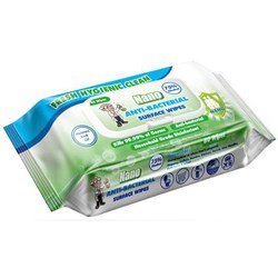 Nano Surface Wipes Antibacterial, Pack of 80 Sheets