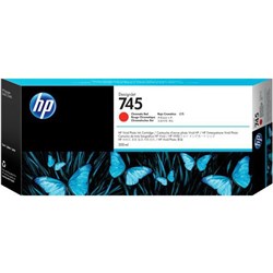 HP 745 DesignJet Chromatic Red Inkjet Cartridge F9K06A 300ml
