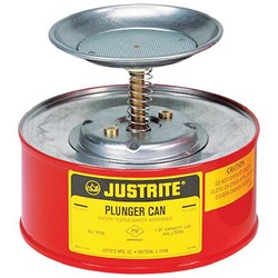 Justrite Safety Spill Plunger Can 1L Red